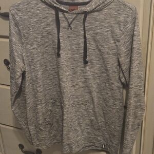 Tony Hawk Men's Heather Black Pullover Hoodie with Black Drawstrings Mens Small